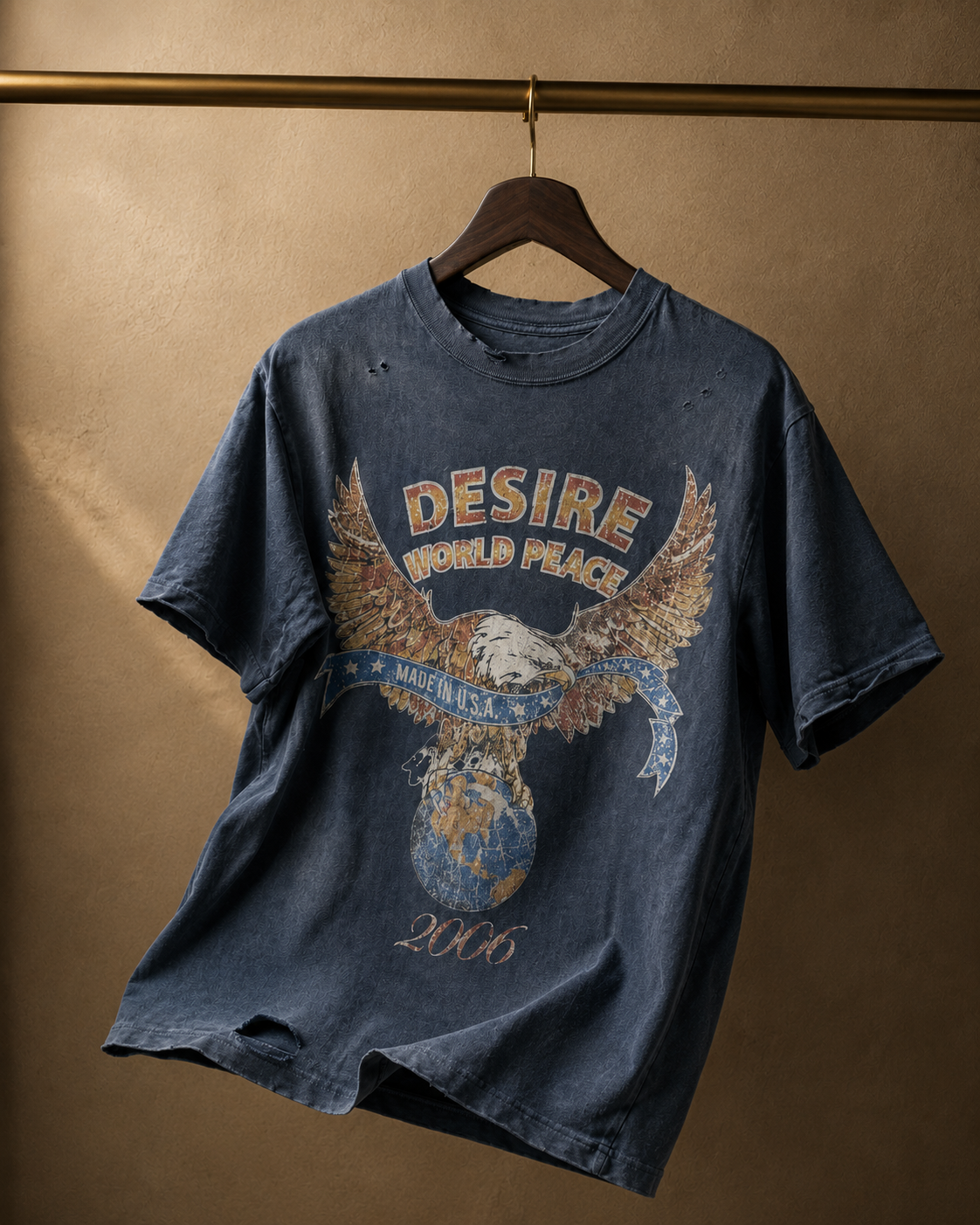 Blue Desire World Peace Vintage Tee