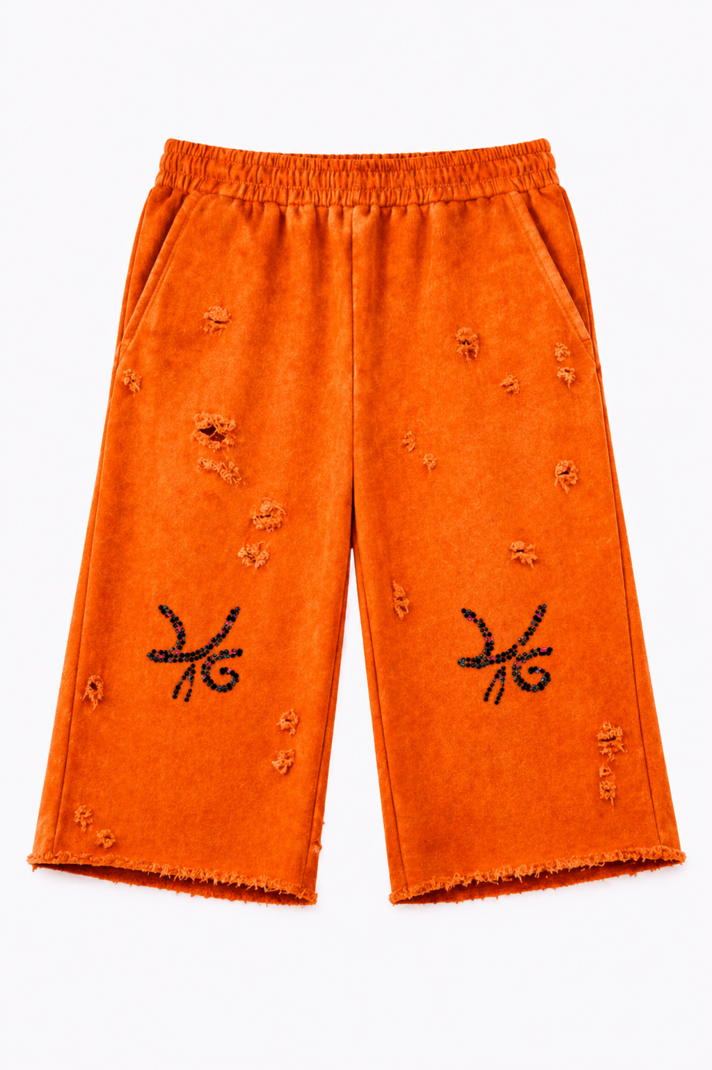Desire Gem Stone Embellished Abstract Logo 3/4 Sweats