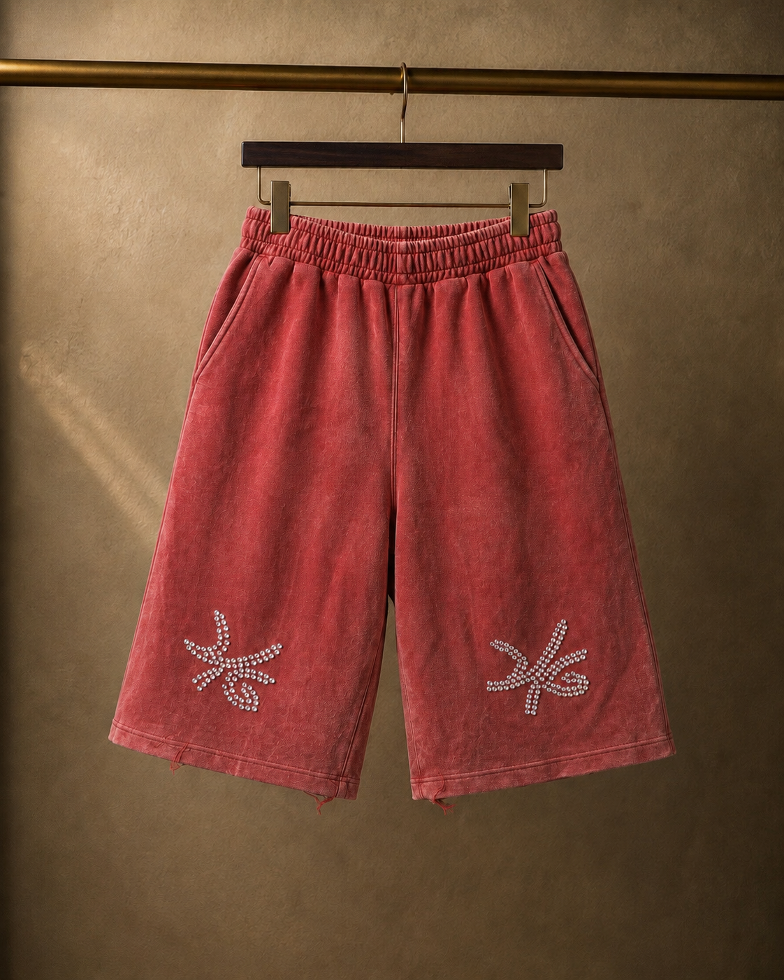 Desire Gem Stone Embellished Abstract Logo 3/4 Sweats