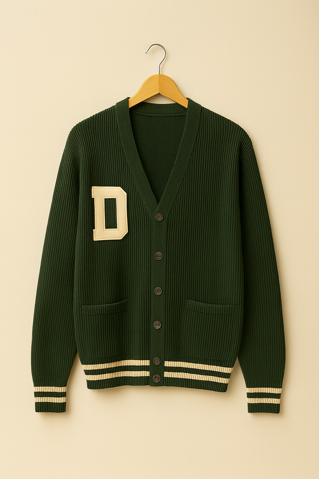 Desire Emerald Varsity Cardigan