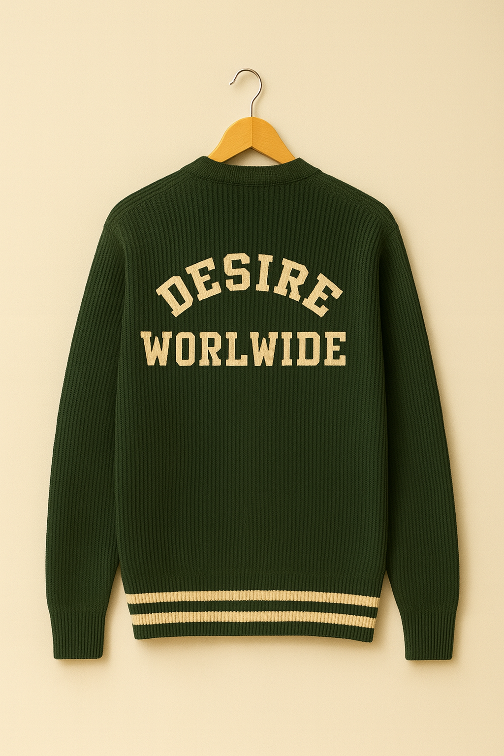 Desire Emerald Varsity Cardigan