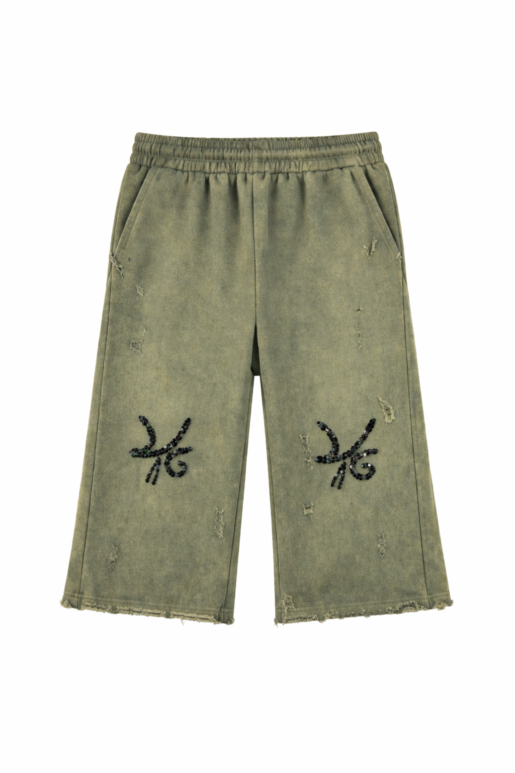 Desire Gem Stone Embellished Abstract Logo 3/4 Sweats